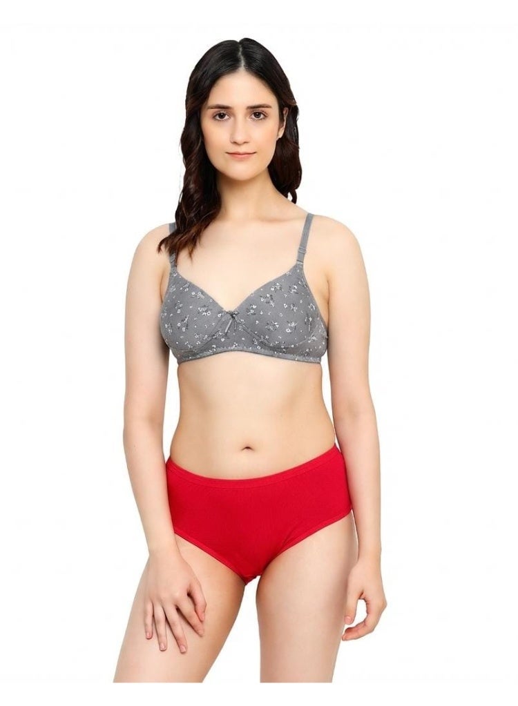 راجني حمالة صدر للنساء والفتيات المراهقات، مصنوعة من قماش مودال ليكرا فائق النعومة، قابلة للتمدد، تسمح بمرور الهواء، بدون خياطة، مبطنة، بدون أسلاك، بأشرطة قابلة للإزالة، بنقشة زهور، عبوة من قطعتين - Image 2